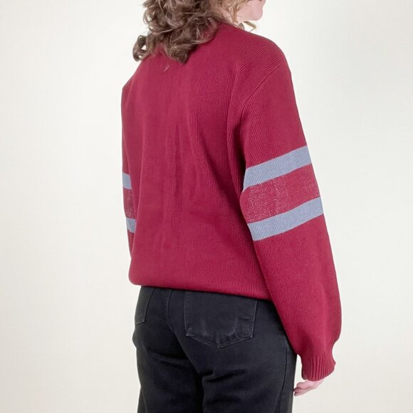 Rare Vintage Phillies Oversized Sweater Philadelphia Eagles 76ers Flyers 80s 90s - Picture 2 of 7